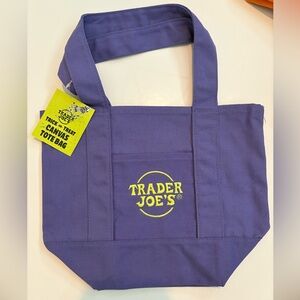 Trader Joe's Halloween Mini Canvas Tote Bag - Purple (Soon to be discontinued!)